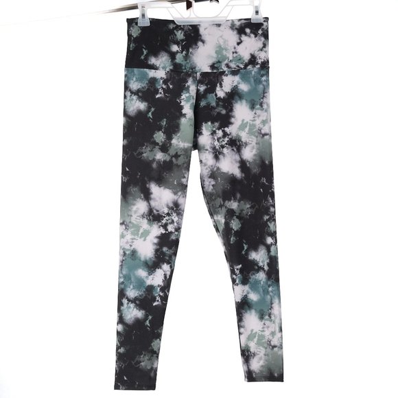 Onzie Pants - Onzie Green Black White Watercolor Legging Large